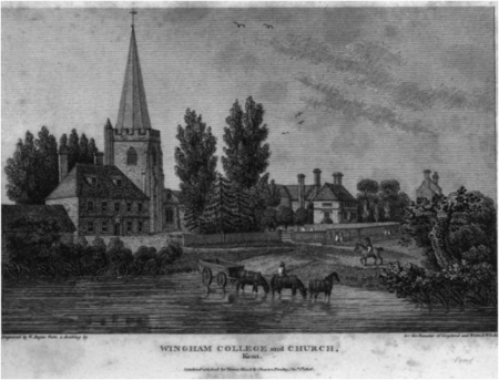 ENGRAVING Wingham College And Church Brayley EW Vol8 1808 BetwP1090P1091.PNG